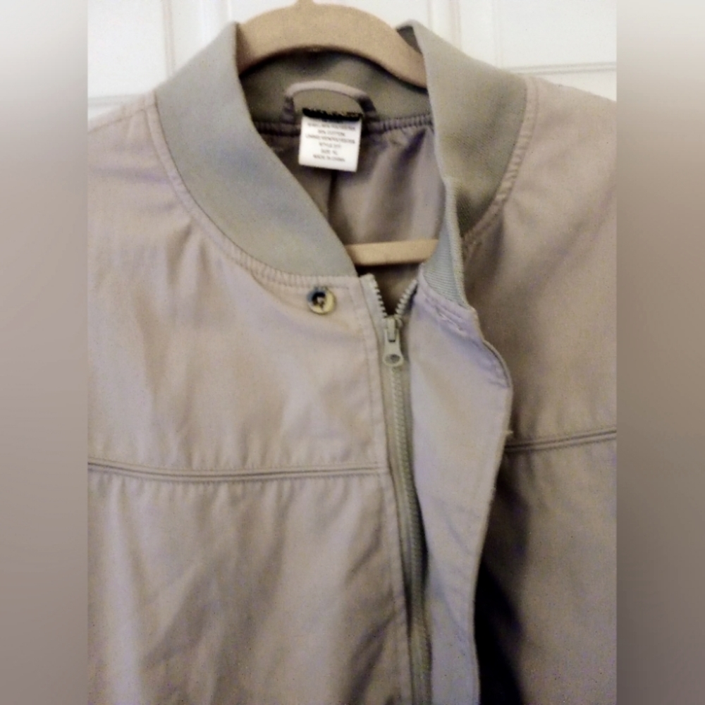 Men's Haband Size XL Grey Lightweight Bomber Jacket